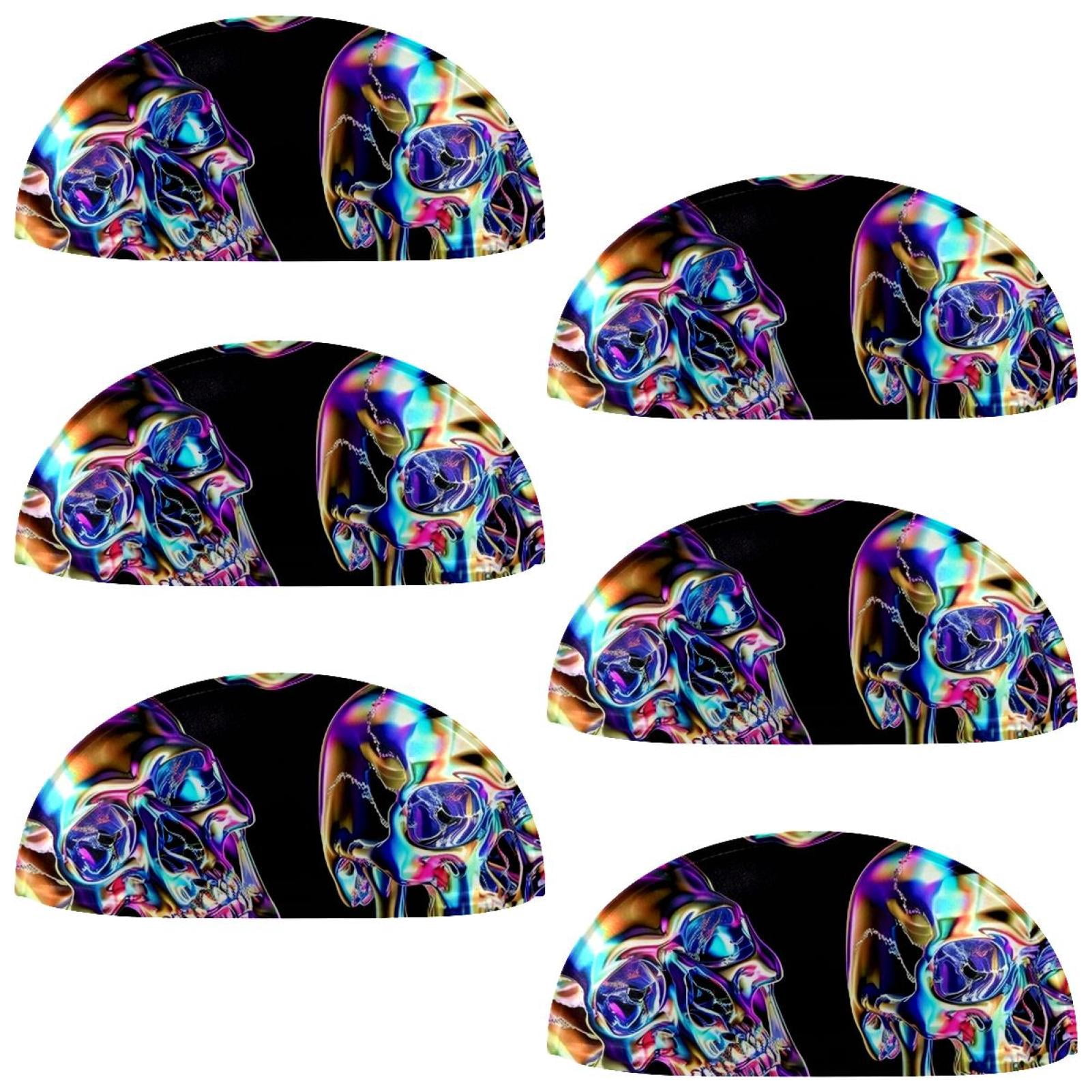 PhooArto 6 Pcs Cup Drawer Pulls, Bright Skull Pattern Shell Shape Handles Cabinet Knobs for Dresser Cupboard Closet Wardrobe with Screws
