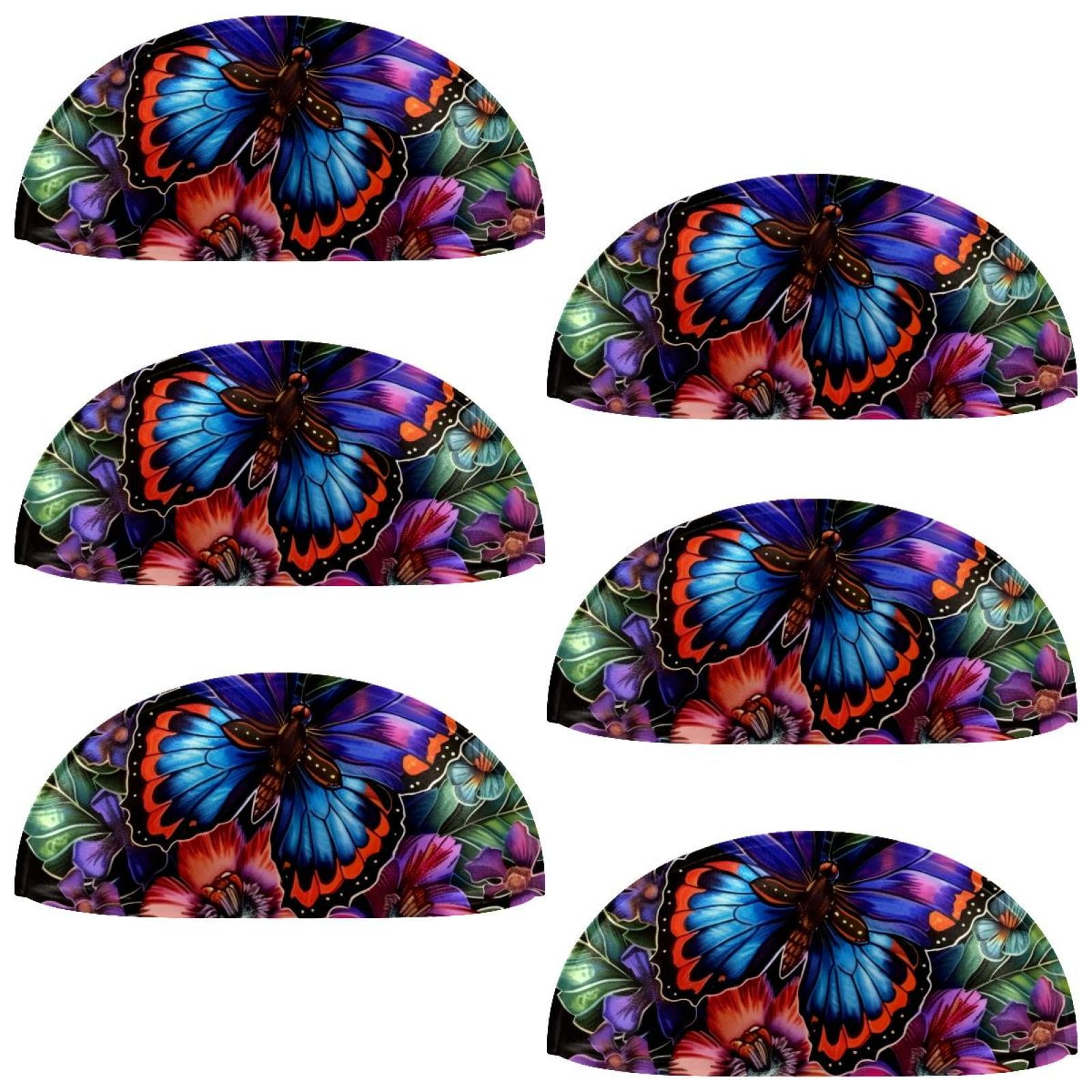 PhooArto 6 Pcs Cup Drawer Pulls, Butterfly Flowers Shell Shape Handles Cabinet Knobs for Dresser Cupboard Closet Wardrobe with Screws