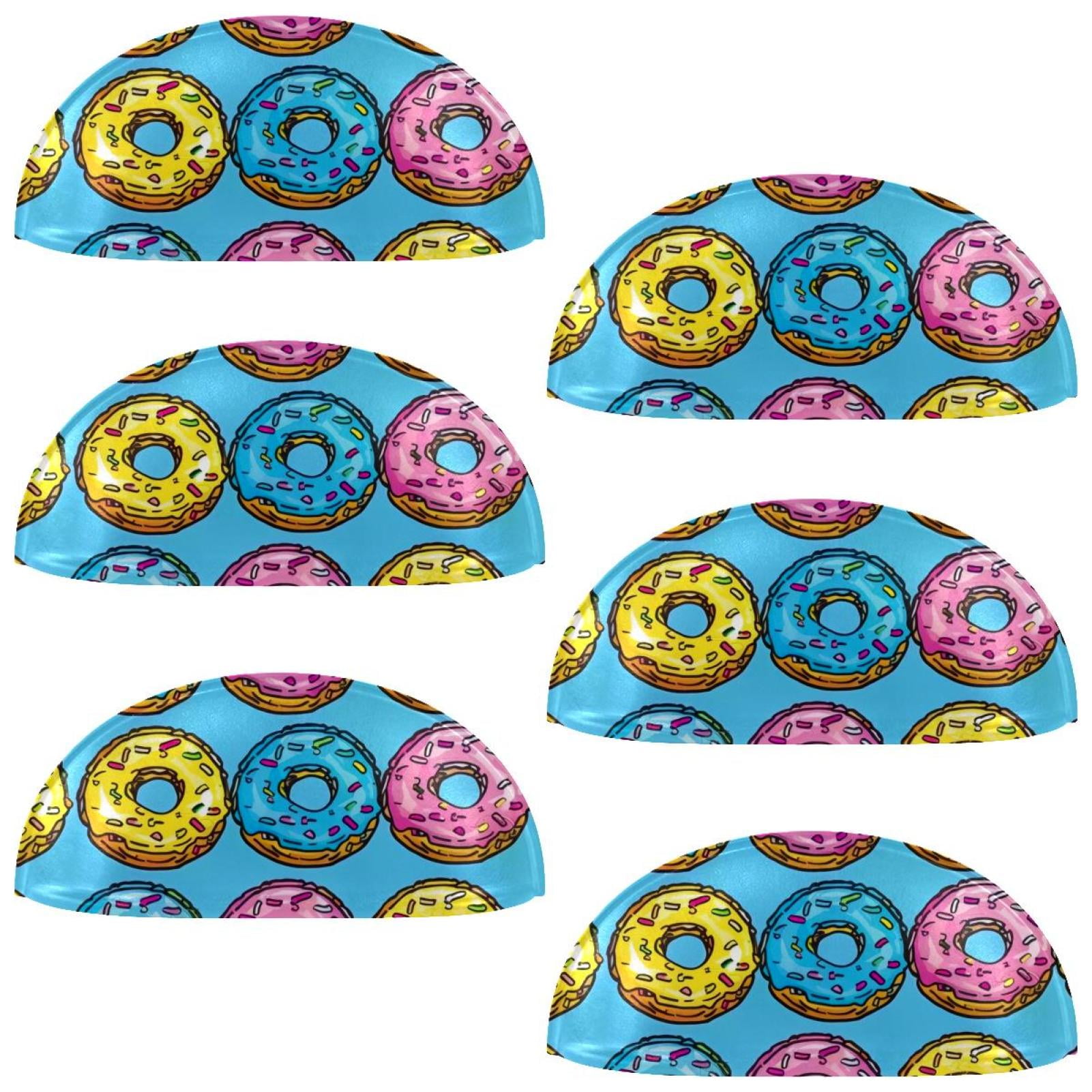 PhooArto 6 Pcs Cup Drawer Pulls, Cartoon Donuts Pattern Shell Shape Handles Cabinet Knobs for Dresser Cupboard Closet Wardrobe with Screws