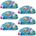 thumbnail image 1 of PhooArto 6 Pcs Cup Drawer Pulls, Colorful Kites Pattern Shell Shape Handles Cabinet Knobs for Dresser Cupboard Closet Wardrobe with Screws, 1 of 7