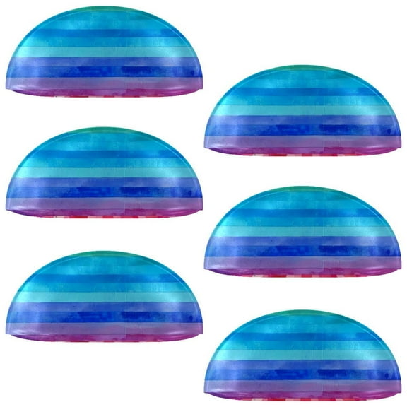 PhooArto 6 Pcs Cup Drawer Pulls, Colorful Rainbow Pattern Shell Shape Handles Cabinet Knobs for Dresser Cupboard Closet Wardrobe with Screws