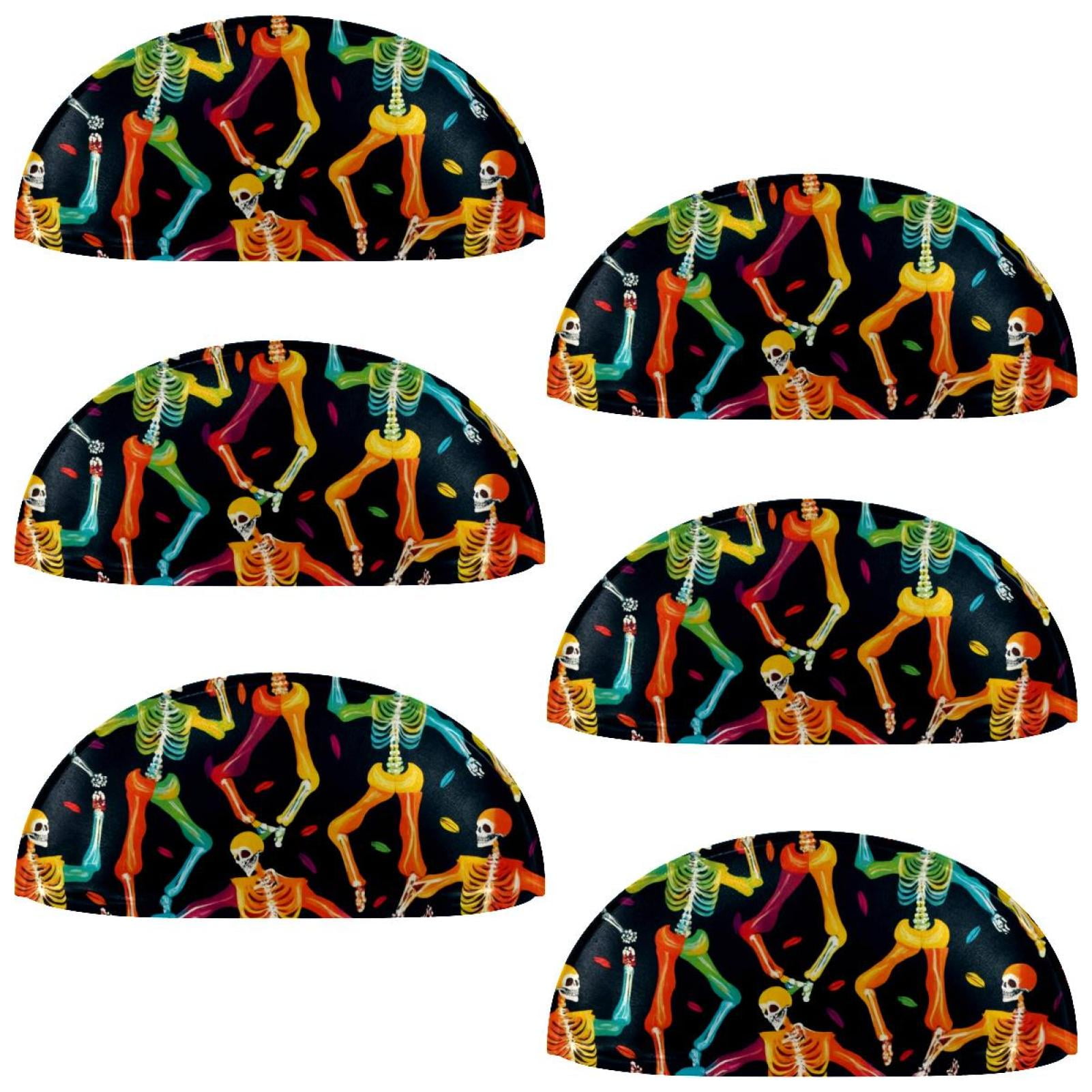 PhooArto 6 Pcs Cup Drawer Pulls, Colorful Skeleton Dancing Shell Shape Handles Cabinet Knobs for Dresser Cupboard Closet Wardrobe with Screws