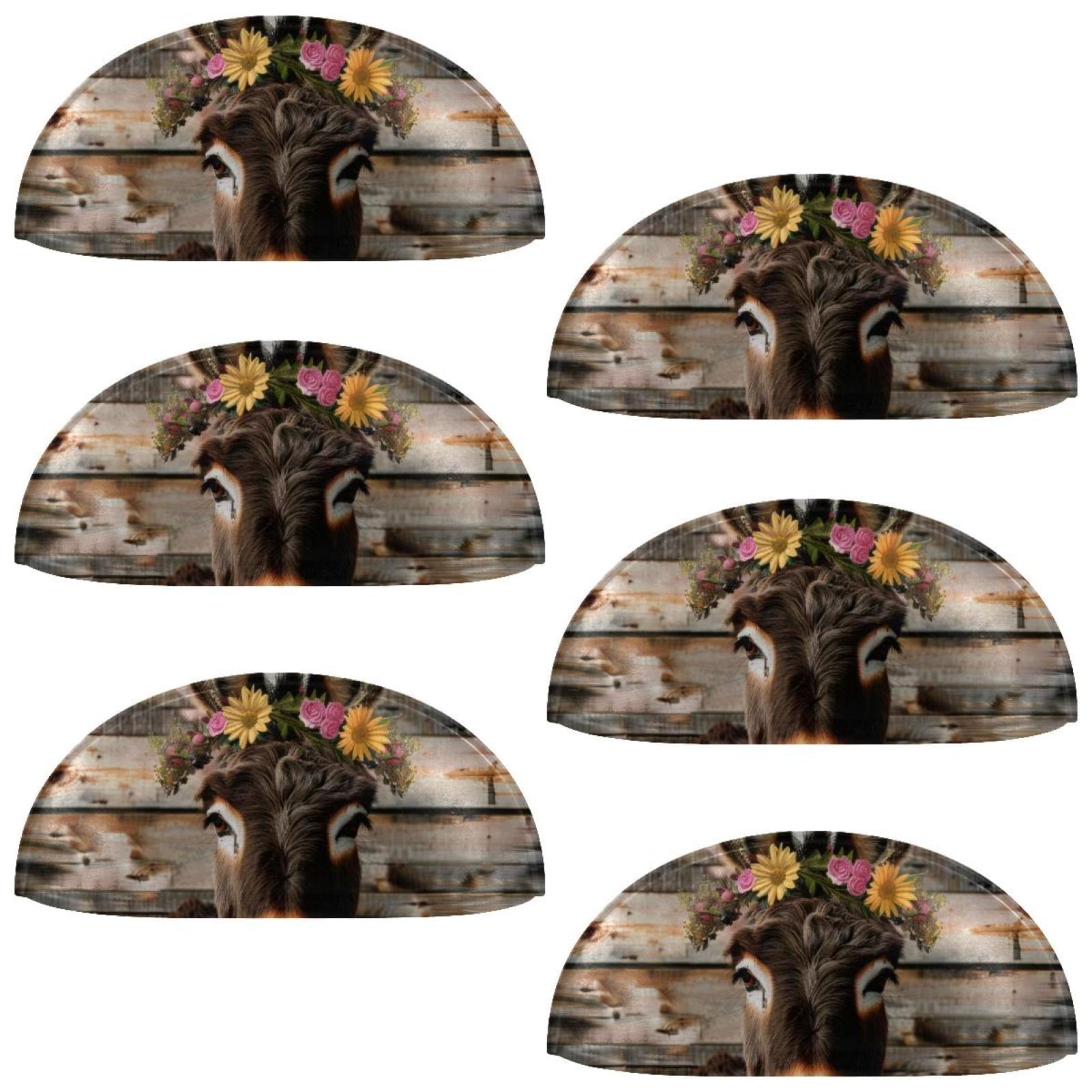 PhooArto 6 Pcs Cup Drawer Pulls, Donkey Flowers Woodden Shell Shape Handles Cabinet Knobs for Dresser Cupboard Closet Wardrobe with Screws