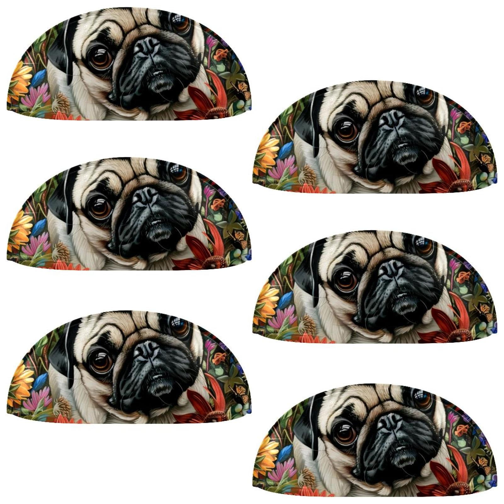 PhooArto 6 Pcs Cup Drawer Pulls, Flower Butterflies Pug Dog Shell Shape Handles Cabinet Knobs for Dresser Cupboard Closet Wardrobe with Screws
