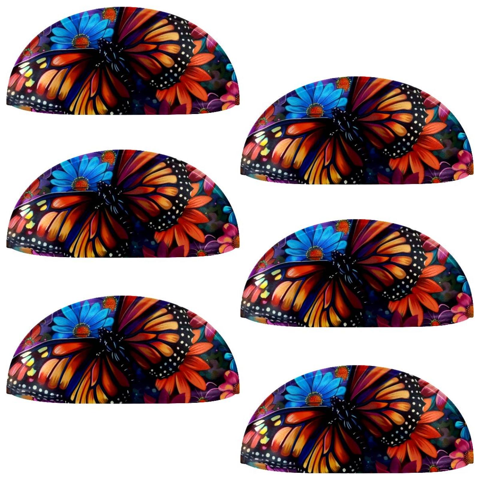PhooArto 6 Pcs Cup Drawer Pulls, Flying Butterfly Flower Shell Shape Handles Cabinet Knobs for Dresser Cupboard Closet Wardrobe with Screws