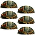 thumbnail image 1 of PhooArto 6 Pcs Cup Drawer Pulls, Forest Animals Pattern Shell Shape Handles Cabinet Knobs for Dresser Cupboard Closet Wardrobe with Screws, 1 of 7
