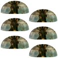 thumbnail image 1 of PhooArto 6 Pcs Cup Drawer Pulls, Funny Donkey on Rustic Wooden Shell Shape Handles Cabinet Knobs for Dresser Cupboard Closet Wardrobe with Screws, 1 of 7