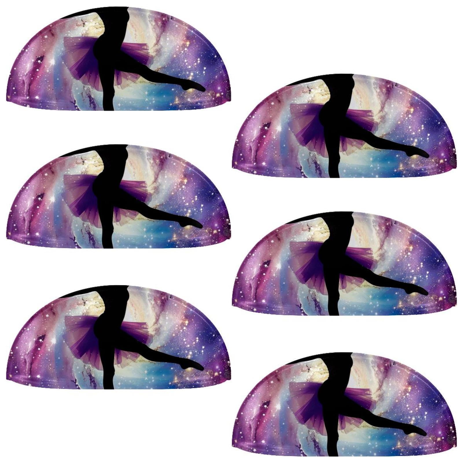 PhooArto 6 Pcs Cup Drawer Pulls, Galaxy Ballet Dancer Silhouette Shell Shape Handles Cabinet Knobs for Dresser Cupboard Closet Wardrobe with Screws