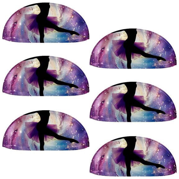 PhooArto 6 Pcs Cup Drawer Pulls, Galaxy Ballet Dancer Silhouette Shell Shape Handles Cabinet Knobs for Dresser Cupboard Closet Wardrobe with Screws