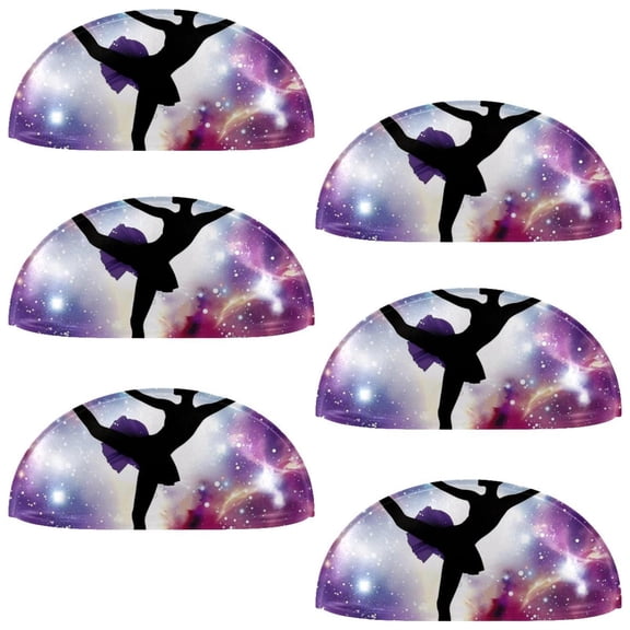 PhooArto 6 Pcs Cup Drawer Pulls, Galaxy Dancer Silhouette Shell Shape Handles Cabinet Knobs for Dresser Cupboard Closet Wardrobe with Screws