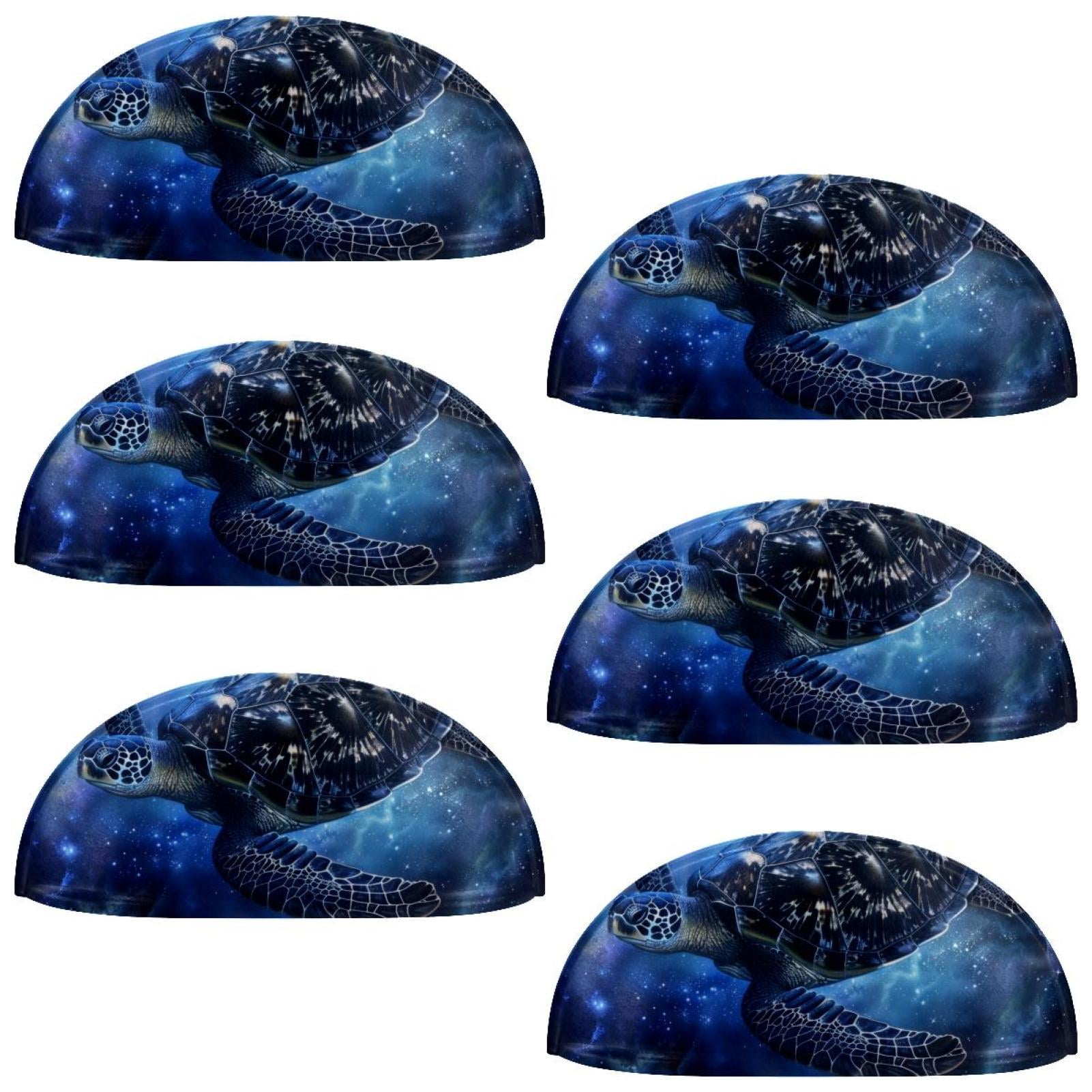 PhooArto 6 Pcs Cup Drawer Pulls, Galaxy Swim Turtle Shell Shape Handles Cabinet Knobs for Dresser Cupboard Closet Wardrobe with Screws