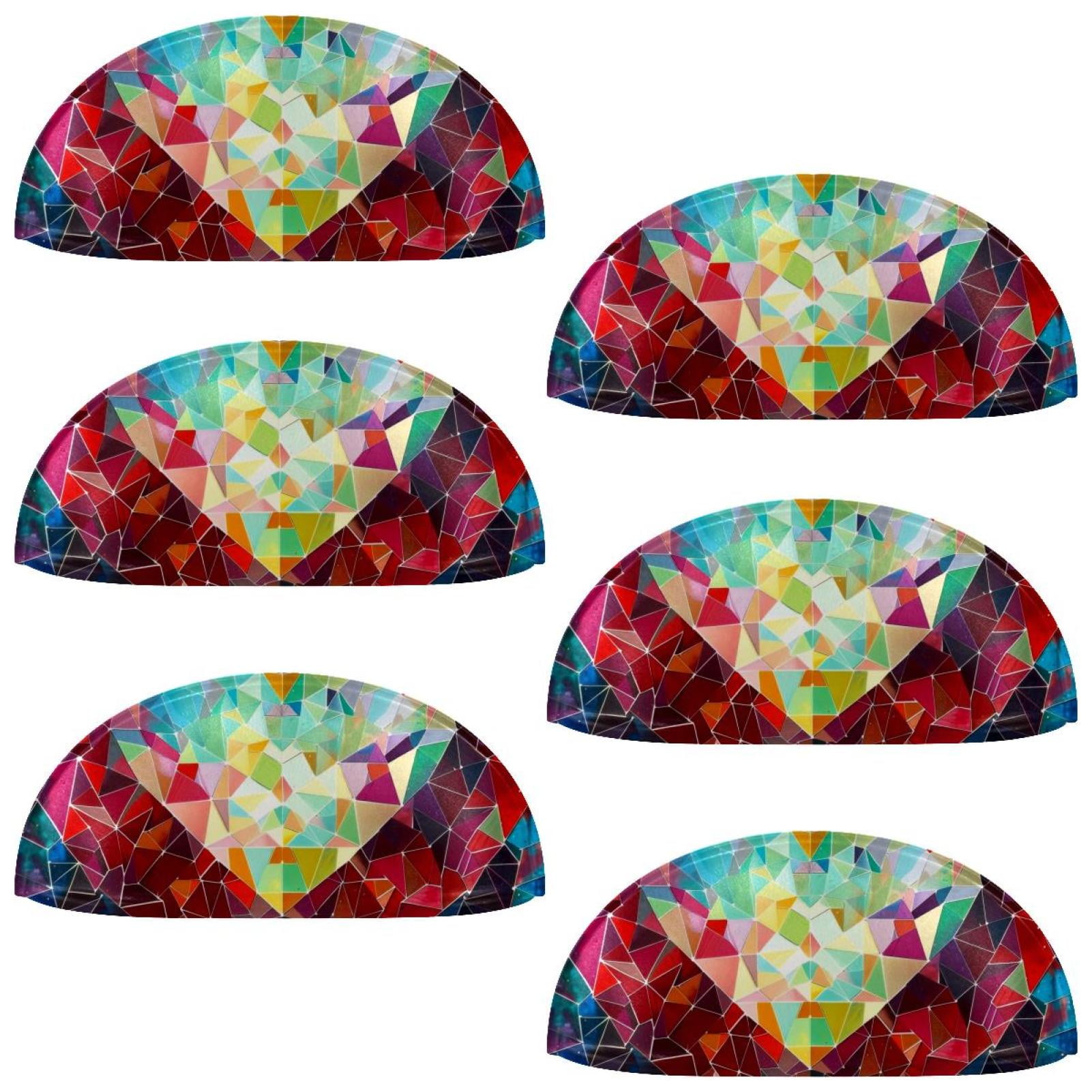 PhooArto 6 Pcs Cup Drawer Pulls, Geometry Love Heart Shell Shape Handles Cabinet Knobs for Dresser Cupboard Closet Wardrobe with Screws