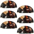 thumbnail image 1 of PhooArto 6 Pcs Cup Drawer Pulls, Hens Roosters Eggs Pattern Shell Shape Handles Cabinet Knobs for Dresser Cupboard Closet Wardrobe with Screws, 1 of 7