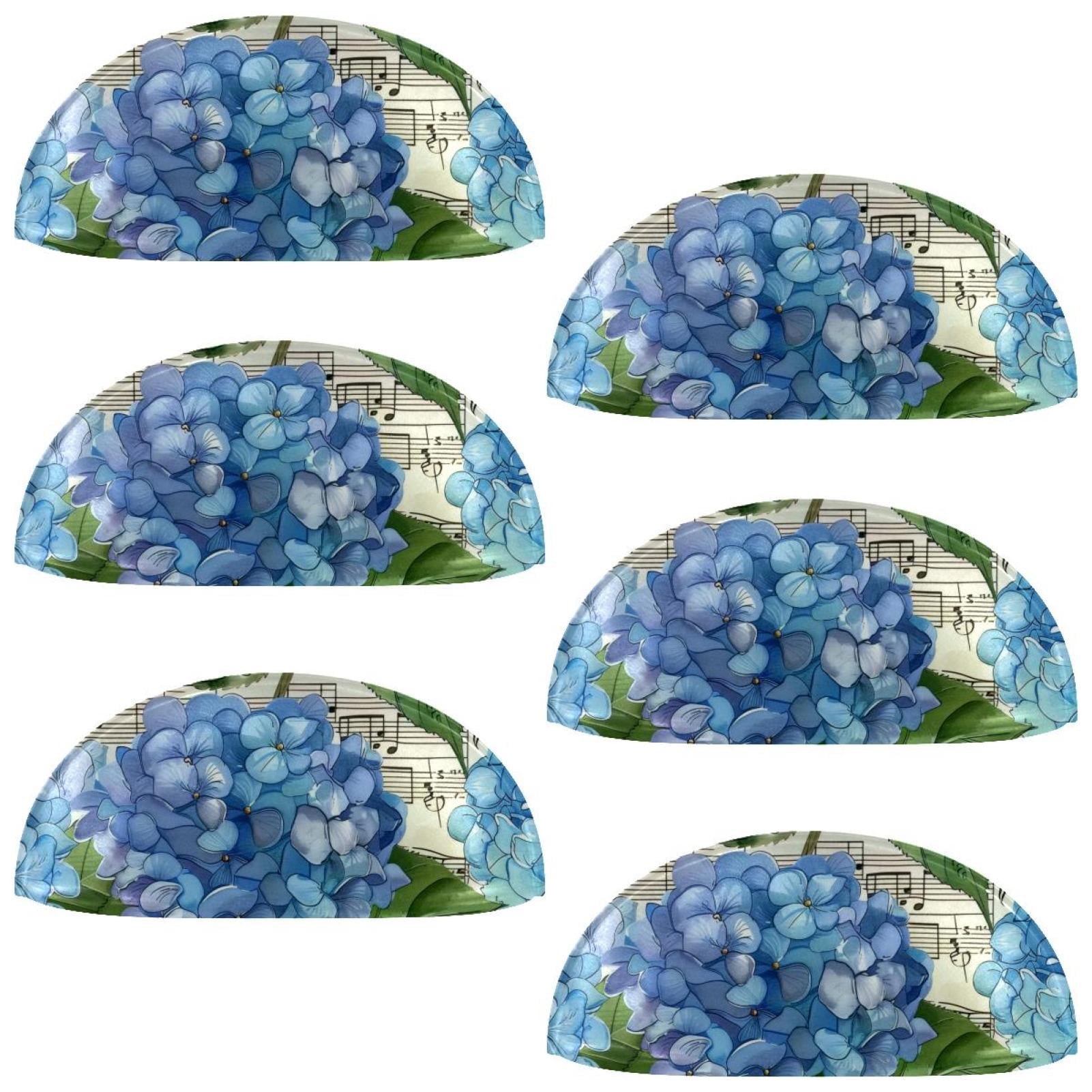 PhooArto 6 Pcs Cup Drawer Pulls, Hydrangeas Music Pattern Shell Shape Handles Cabinet Knobs for Dresser Cupboard Closet Wardrobe with Screws