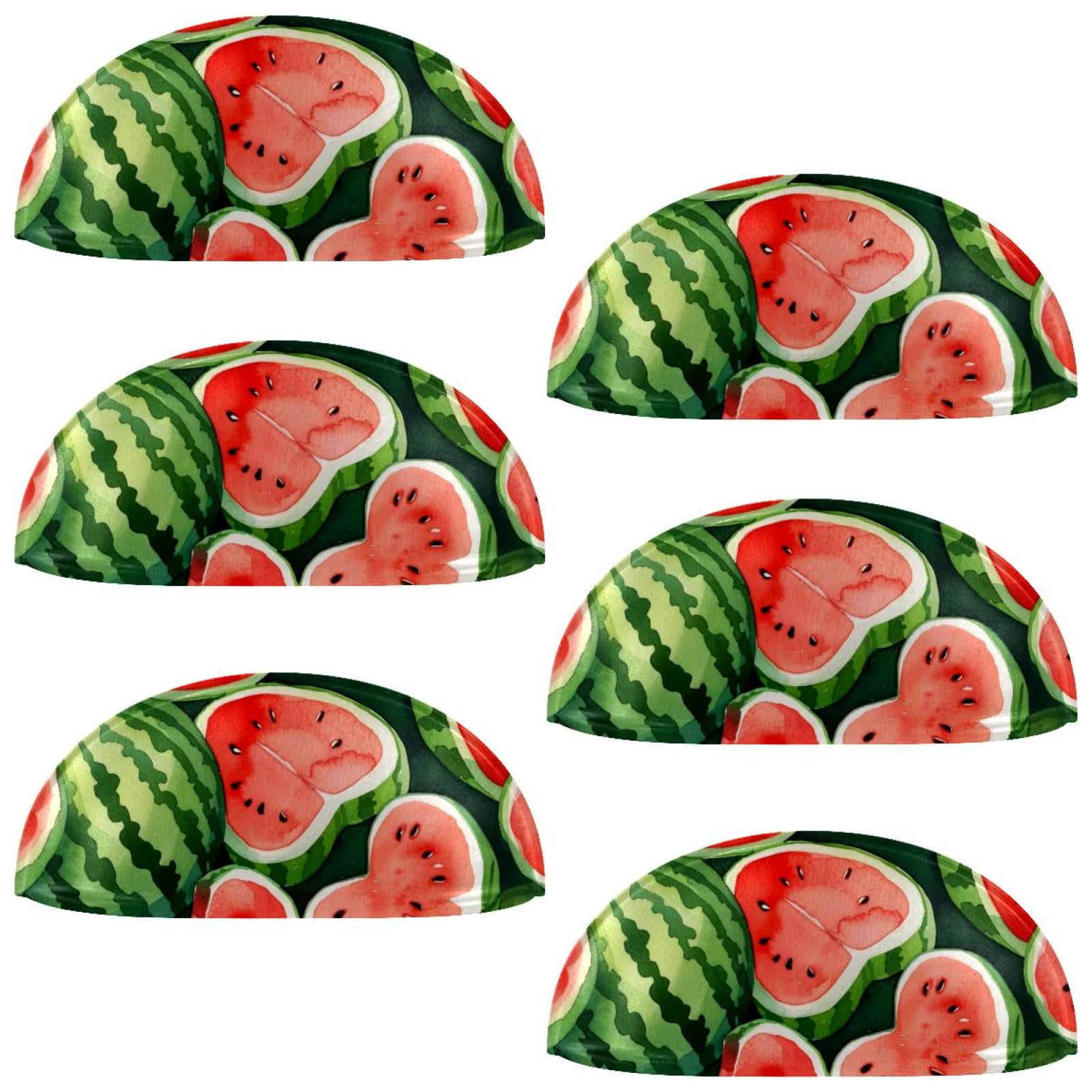 PhooArto 6 Pcs Cup Drawer Pulls, Love Heart Watermelons Pattern Shell Shape Handles Cabinet Knobs for Dresser Cupboard Closet Wardrobe with Screws