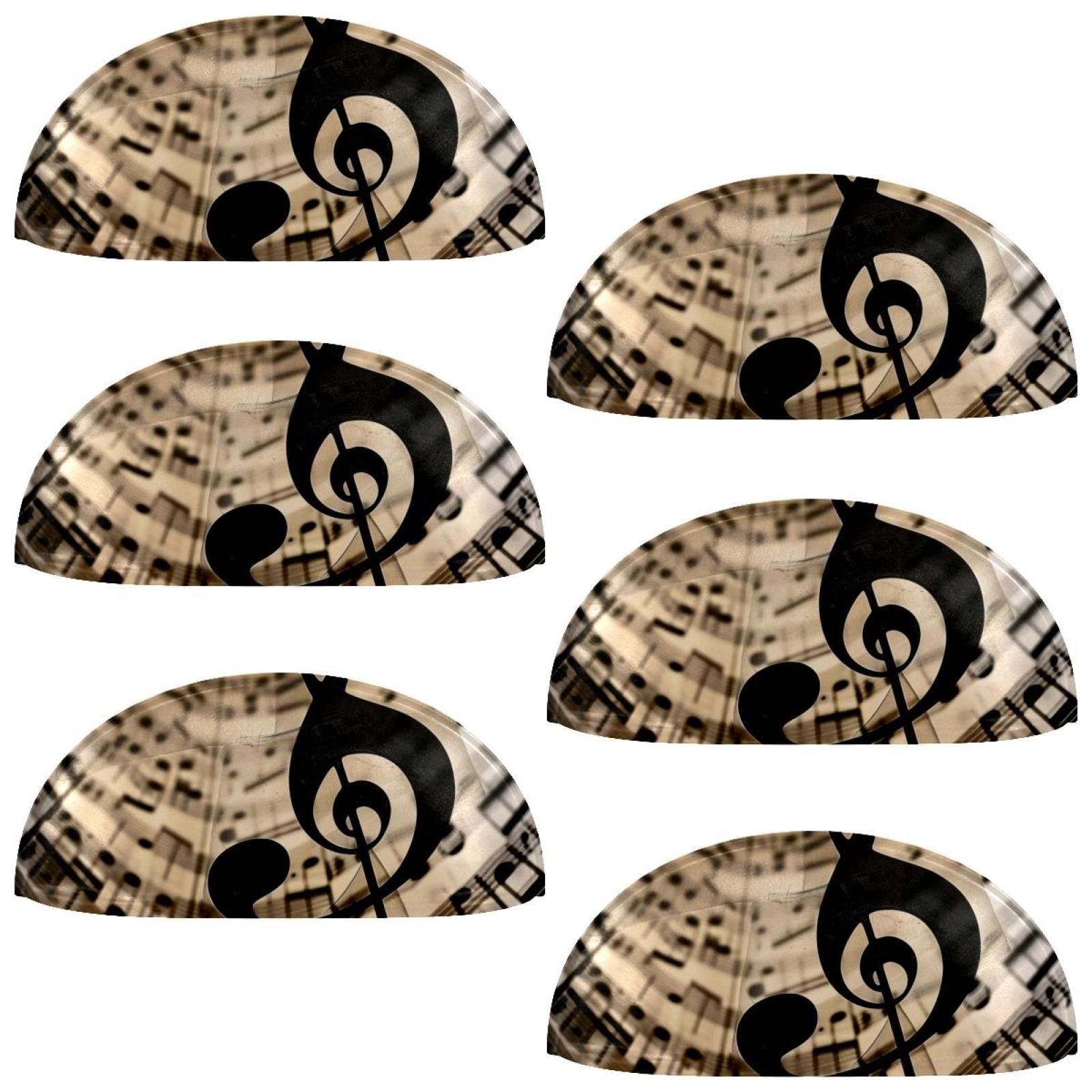 PhooArto 6 Pcs Cup Drawer Pulls, Musical with Melody Swirl Shell Shape Handles Cabinet Knobs for Dresser Cupboard Closet Wardrobe with Screws