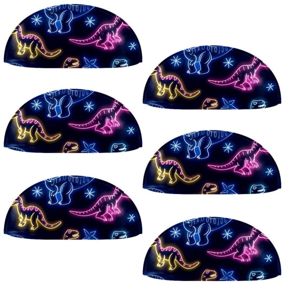 PhooArto 6 Pcs Cup Drawer Pulls, Neon Dinosaur Funny Pattern Shell Shape Handles Cabinet Knobs for Dresser Cupboard Closet Wardrobe with Screws