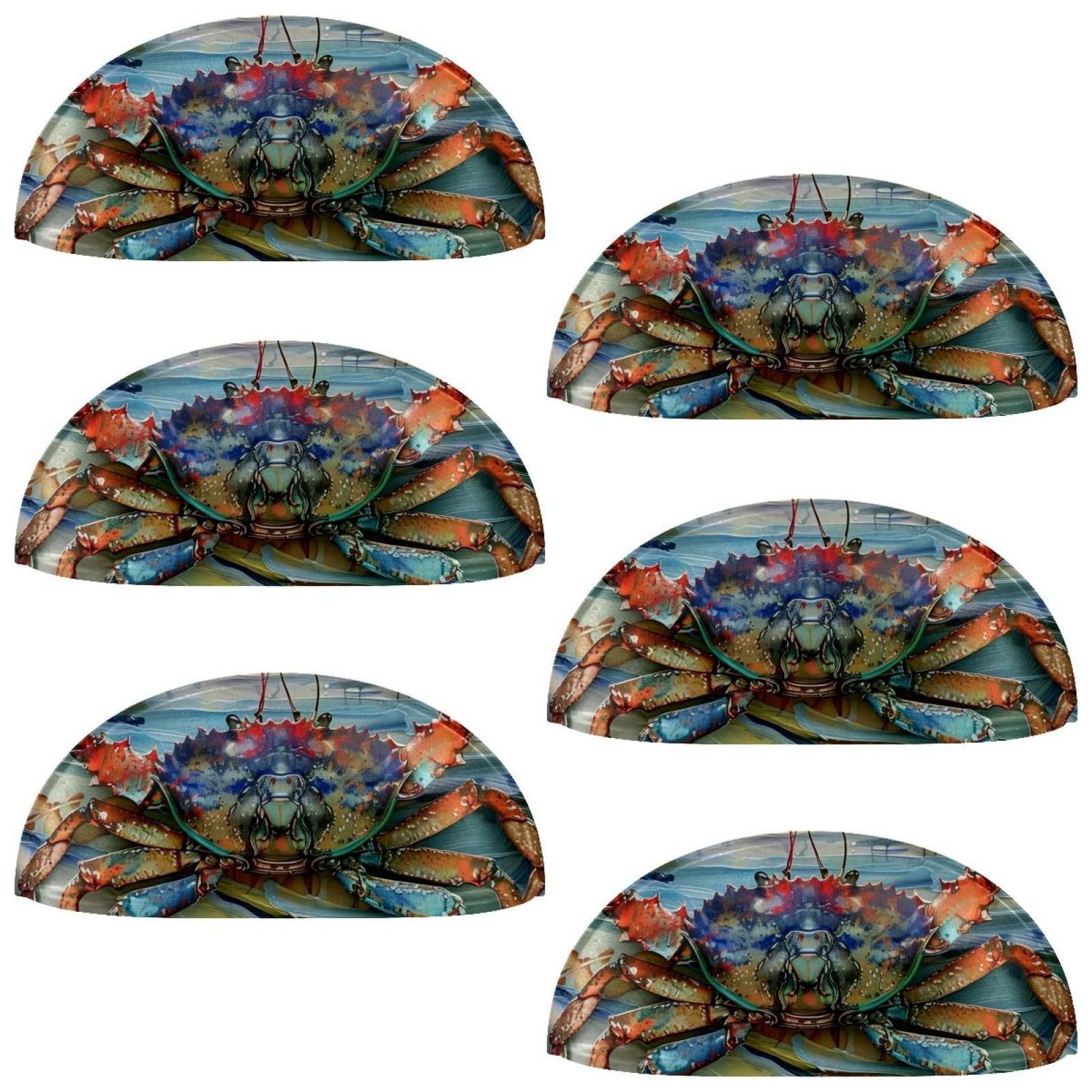 PhooArto 6 Pcs Cup Drawer Pulls, Ocean Crab Fish Shell Shape Handles Cabinet Knobs for Dresser Cupboard Closet Wardrobe with Screws