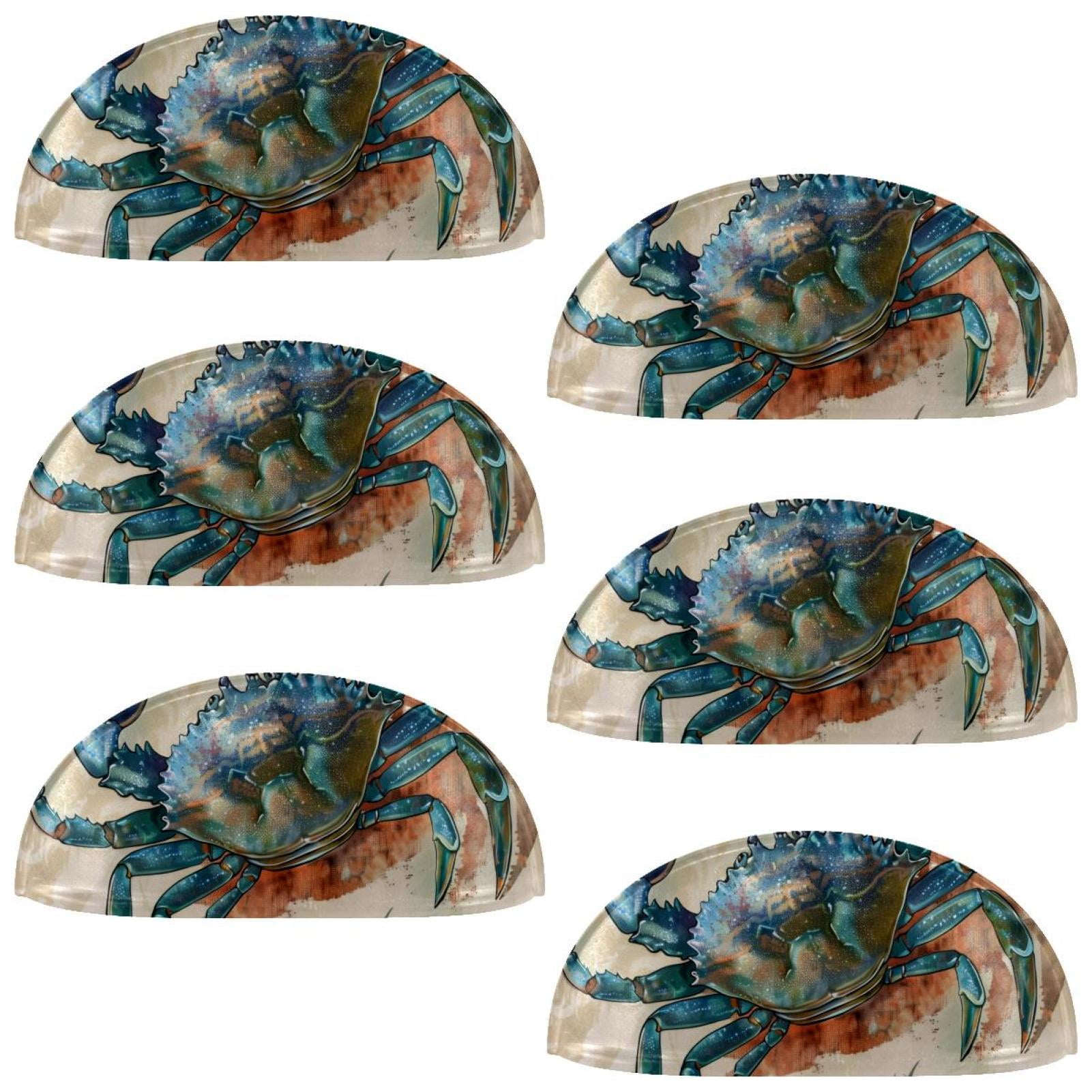 PhooArto 6 Pcs Cup Drawer Pulls, Ocean Fish Sea Carb Shell Shape Handles Cabinet Knobs for Dresser Cupboard Closet Wardrobe with Screws