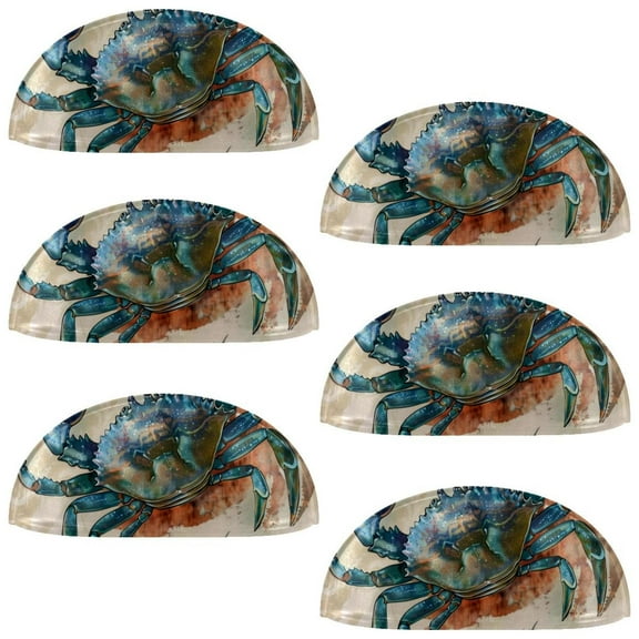 PhooArto 6 Pcs Cup Drawer Pulls, Ocean Fish Sea Carb Shell Shape Handles Cabinet Knobs for Dresser Cupboard Closet Wardrobe with Screws