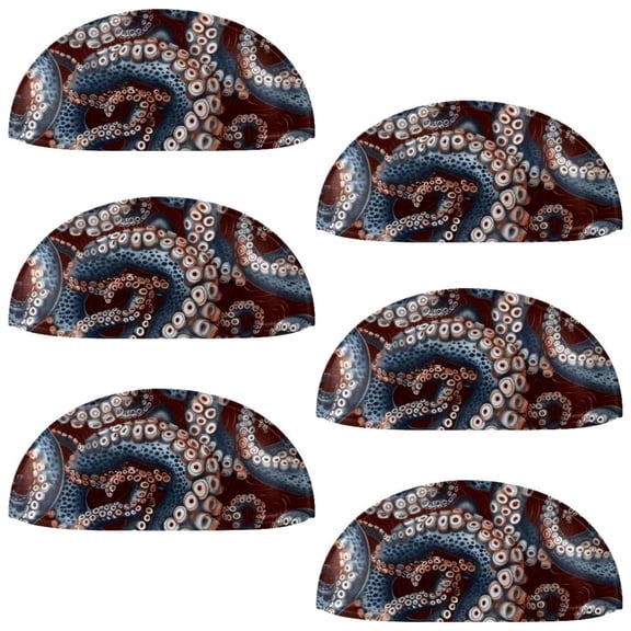 PhooArto 6 Pcs Cup Drawer Pulls, Octopus Feet Sea Pattern Shell Shape Handles Cabinet Knobs for Dresser Cupboard Closet Wardrobe with Screws