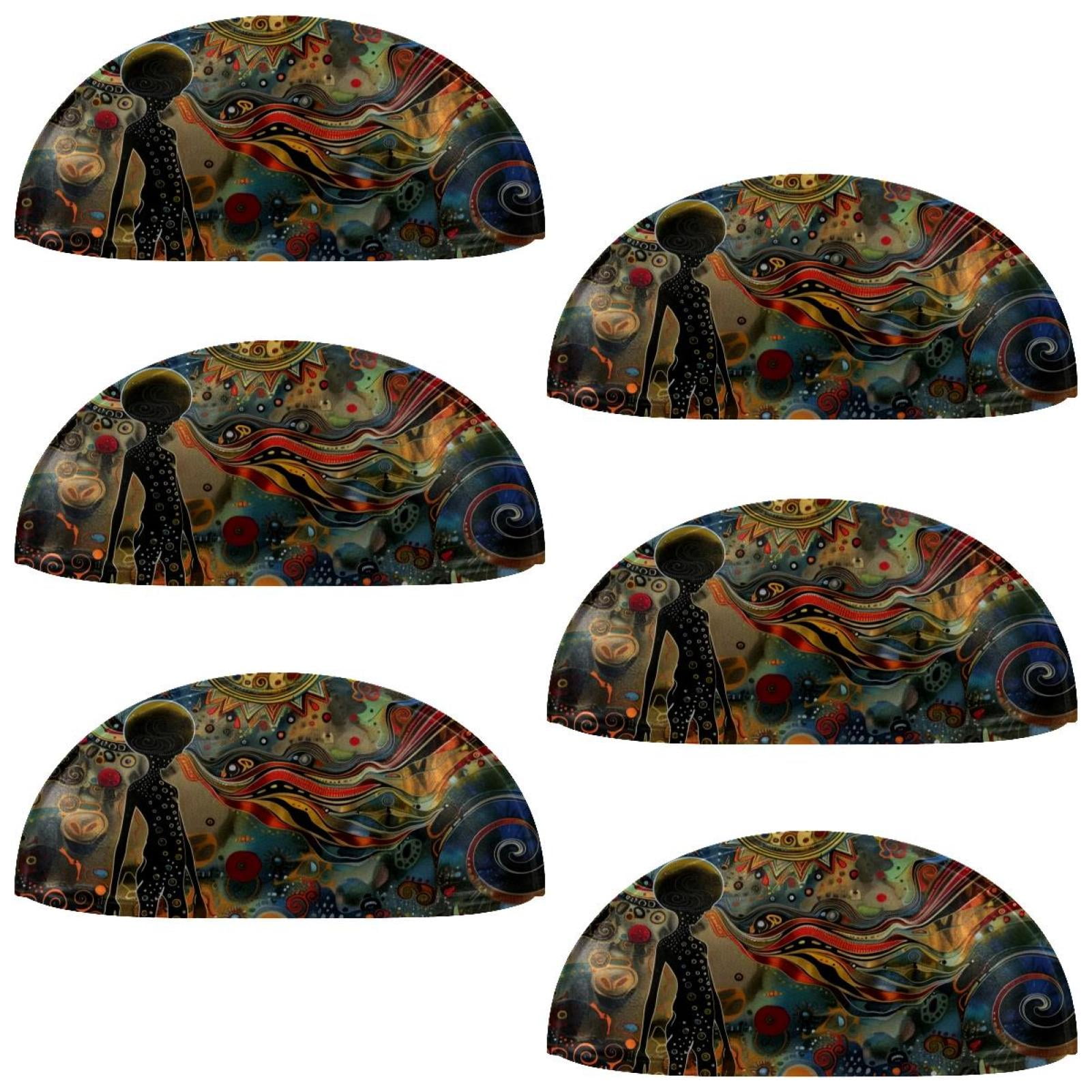 PhooArto 6 Pcs Cup Drawer Pulls, Outer Space Alien Color Floral Shell Shape Handles Cabinet Knobs for Dresser Cupboard Closet Wardrobe with Screws