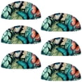 thumbnail image 1 of PhooArto 6 Pcs Cup Drawer Pulls, Palm Leaf and Butterflies Pattern Shell Shape Handles Cabinet Knobs for Dresser Cupboard Closet Wardrobe with Screws, 1 of 7