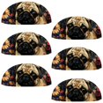 thumbnail image 1 of PhooArto 6 Pcs Cup Drawer Pulls, Pug Dog Flower Butterflies Shell Shape Handles Cabinet Knobs for Dresser Cupboard Closet Wardrobe with Screws, 1 of 7