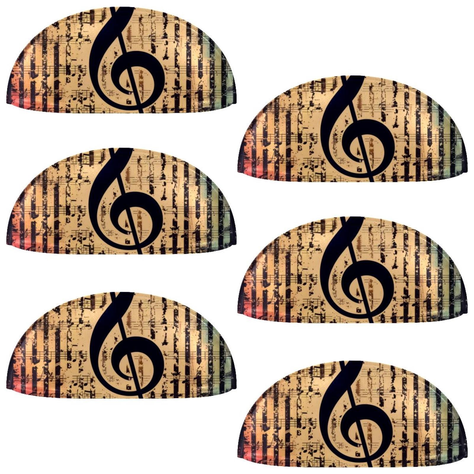 PhooArto 6 Pcs Cup Drawer Pulls, Retro Music Note Shell Shape Handles Cabinet Knobs for Dresser Cupboard Closet Wardrobe with Screws