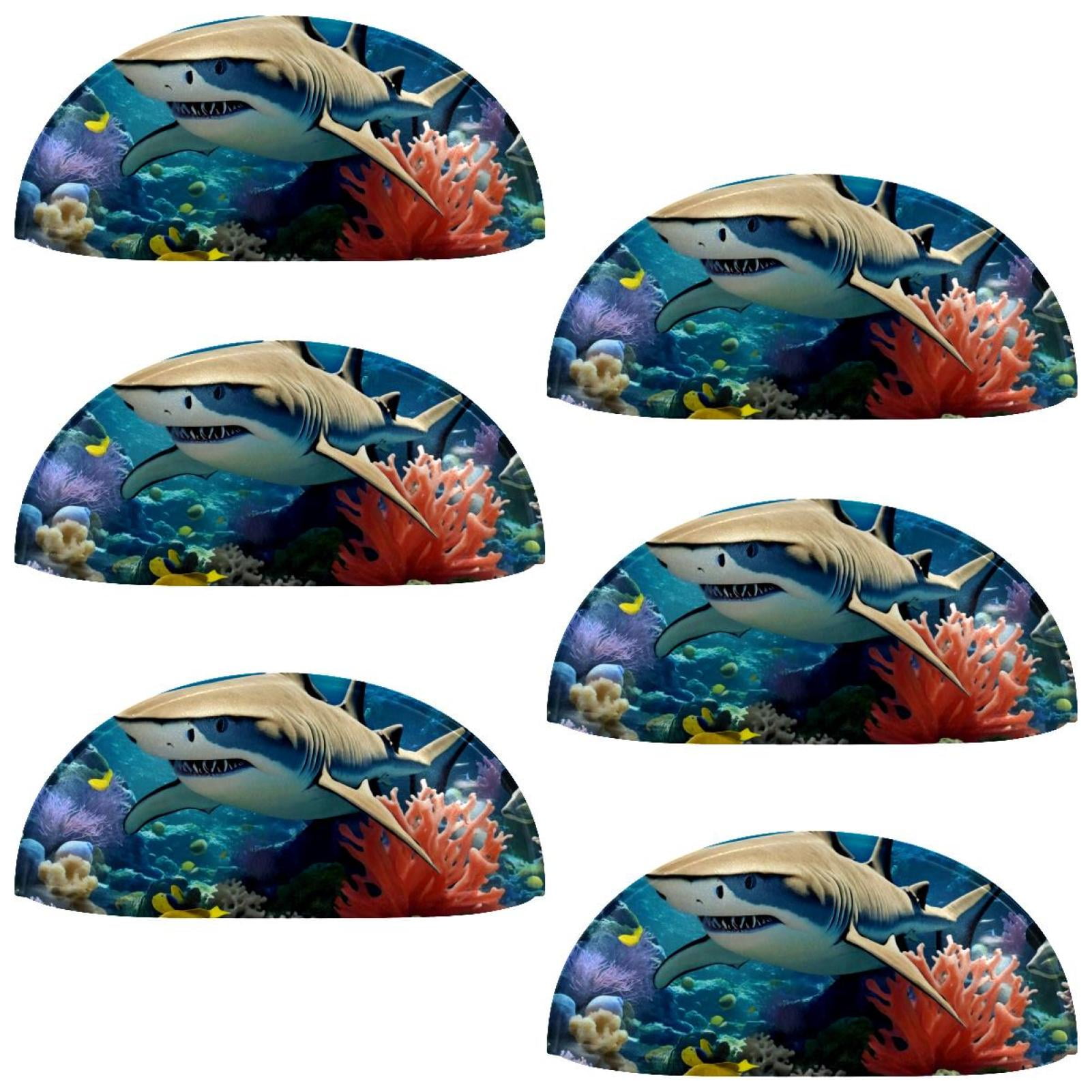 PhooArto 6 Pcs Cup Drawer Pulls, Sea Shark Fish Coral Shell Shape Handles Cabinet Knobs for Dresser Cupboard Closet Wardrobe with Screws