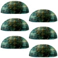 thumbnail image 1 of PhooArto 6 Pcs Cup Drawer Pulls, Sea Turtle on Teal Wooden Shell Shape Handles Cabinet Knobs for Dresser Cupboard Closet Wardrobe with Screws, 1 of 7