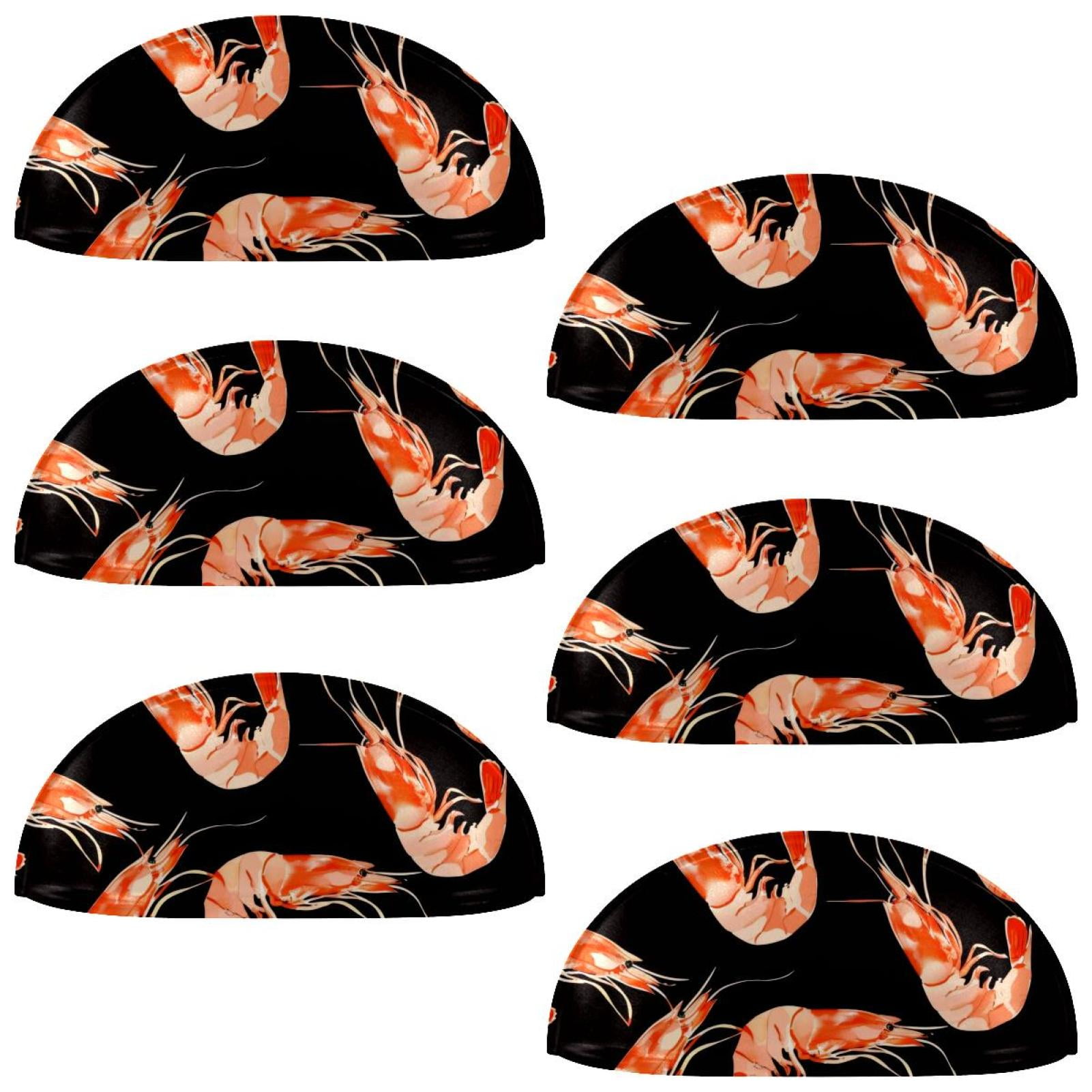 PhooArto 6 Pcs Cup Drawer Pulls, Shrimp Pattern Sea Food Shell Shape Handles Cabinet Knobs for Dresser Cupboard Closet Wardrobe with Screws