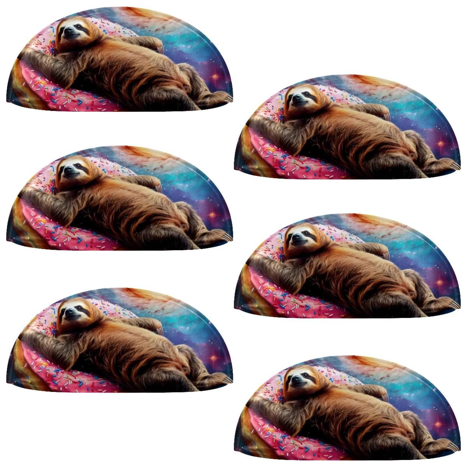 PhooArto 6 Pcs Cup Drawer Pulls, Sloth Lying Donut Galaxy Shell Shape Handles Cabinet Knobs for Dresser Cupboard Closet Wardrobe with Screws