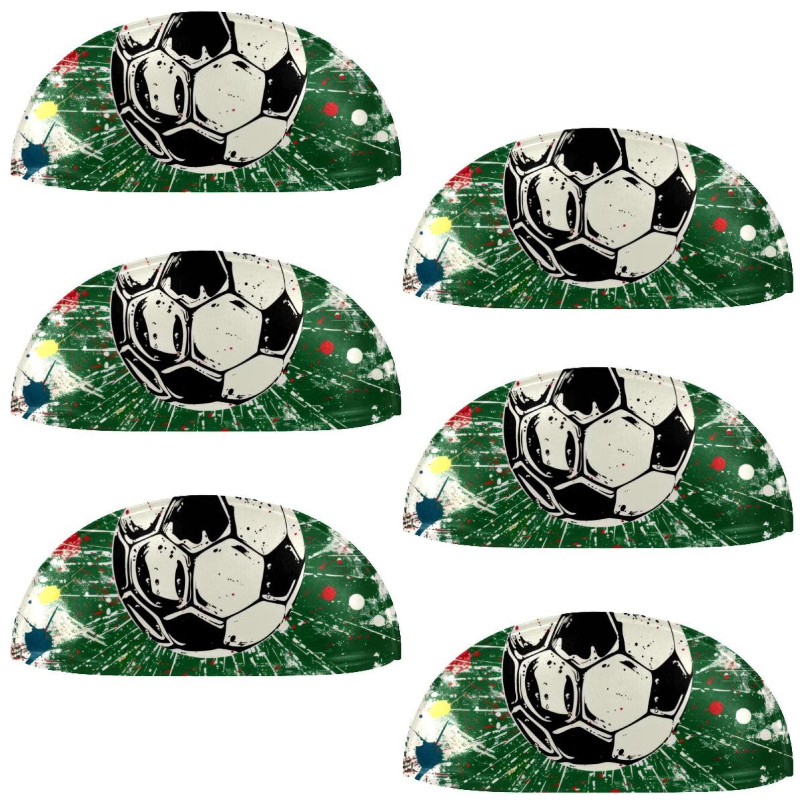 PhooArto 6 Pcs Cup Drawer Pulls, Splashes Soccer Football Shell Shape Handles Cabinet Knobs for Dresser Cupboard Closet Wardrobe with Screws