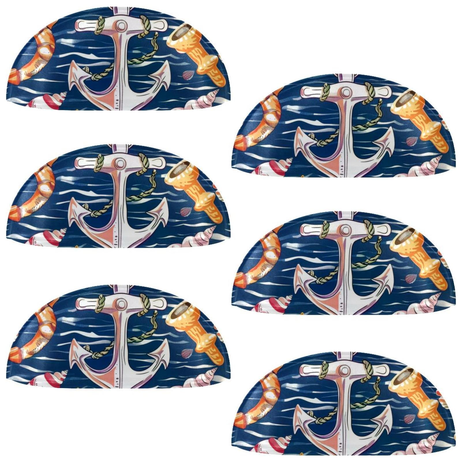 PhooArto 6 Pcs Cup Drawer Pulls, Starfish Shells Anchor Shell Shape Handles Cabinet Knobs for Dresser Cupboard Closet Wardrobe with Screws