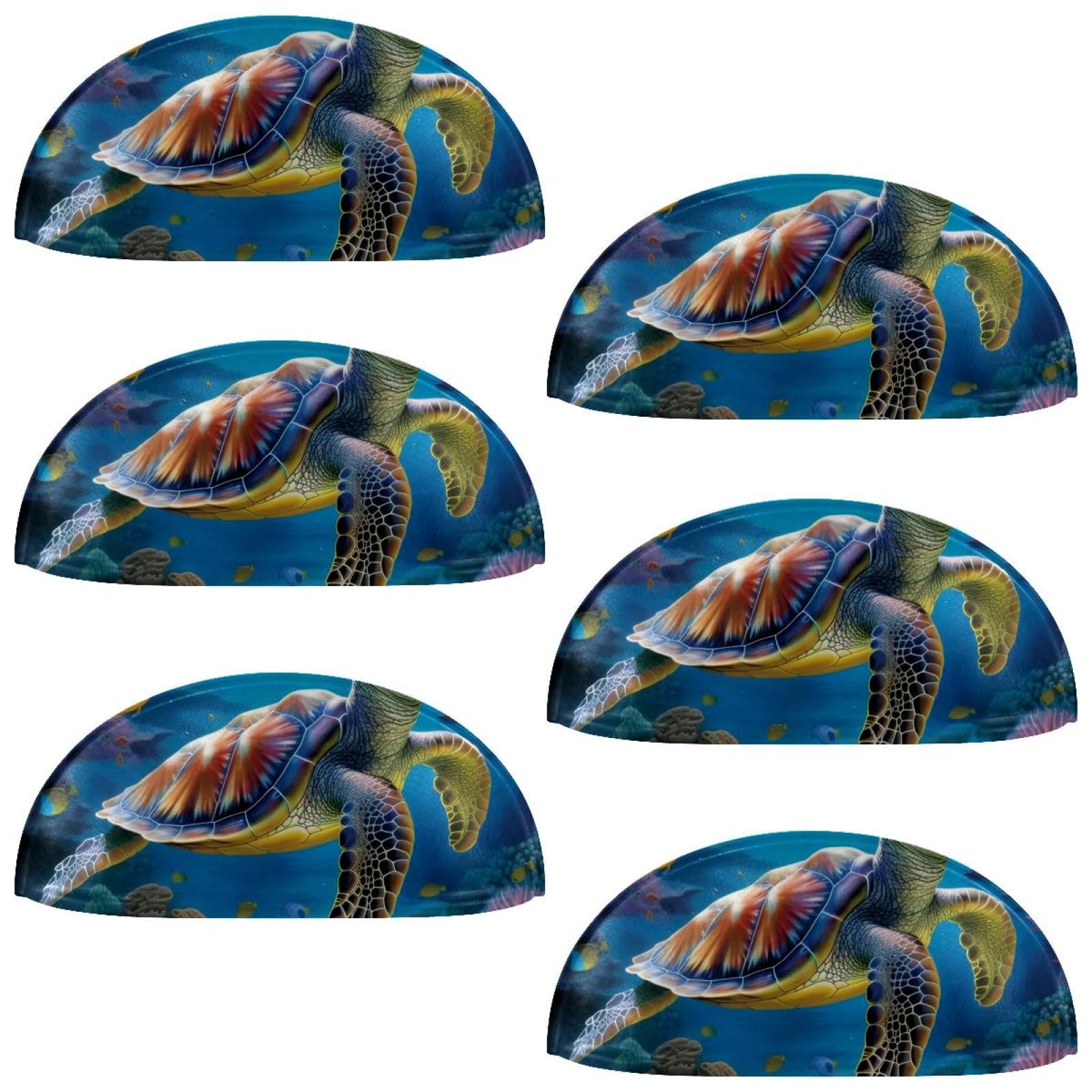 PhooArto 6 Pcs Cup Drawer Pulls, Sunlight Shines Sea Turtle Shell Shape ...