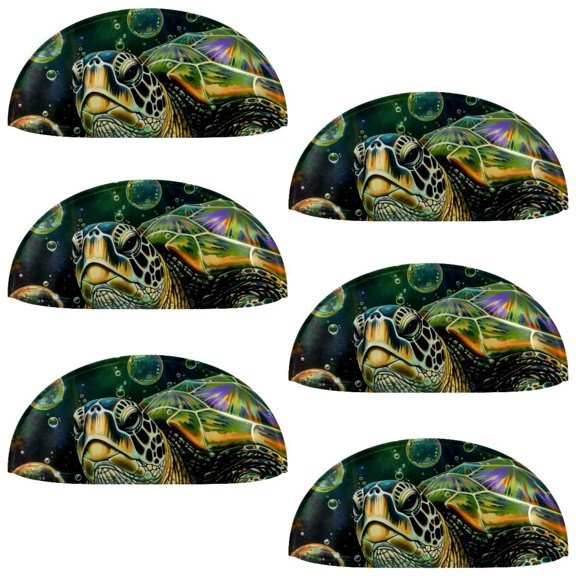 PhooArto 6 Pcs Cup Drawer Pulls, Swimming Sea Turtle Bubble Shell Shape Handles Cabinet Knobs for Dresser Cupboard Closet Wardrobe with Screws