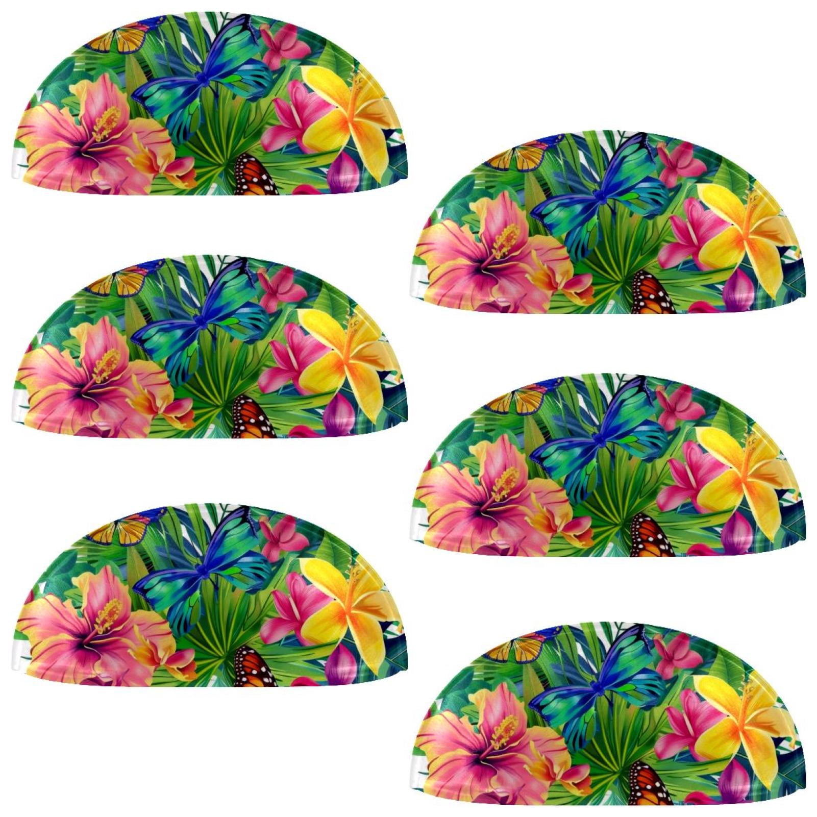 PhooArto 6 Pcs Cup Drawer Pulls, Tropical Leaves Flowers and Butterfly Shell Shape Handles Cabinet Knobs for Dresser Cupboard Closet Wardrobe with Screws