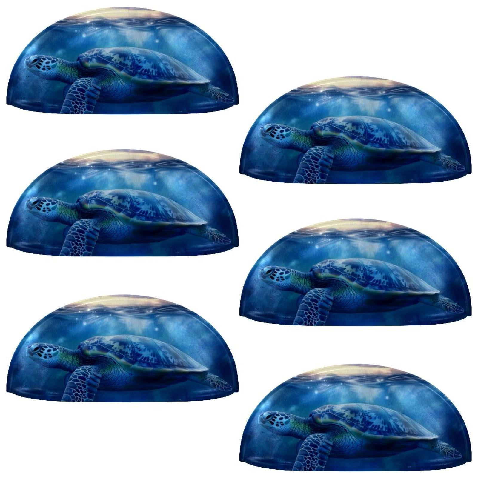 PhooArto 6 Pcs Cup Drawer Pulls, Underwater Sea Turtle Shell Shape ...