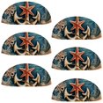 thumbnail image 1 of PhooArto 6 Pcs Cup Drawer Pulls, Vintage Map Anchor Starfish Shell Shape Handles Cabinet Knobs for Dresser Cupboard Closet Wardrobe with Screws, 1 of 7