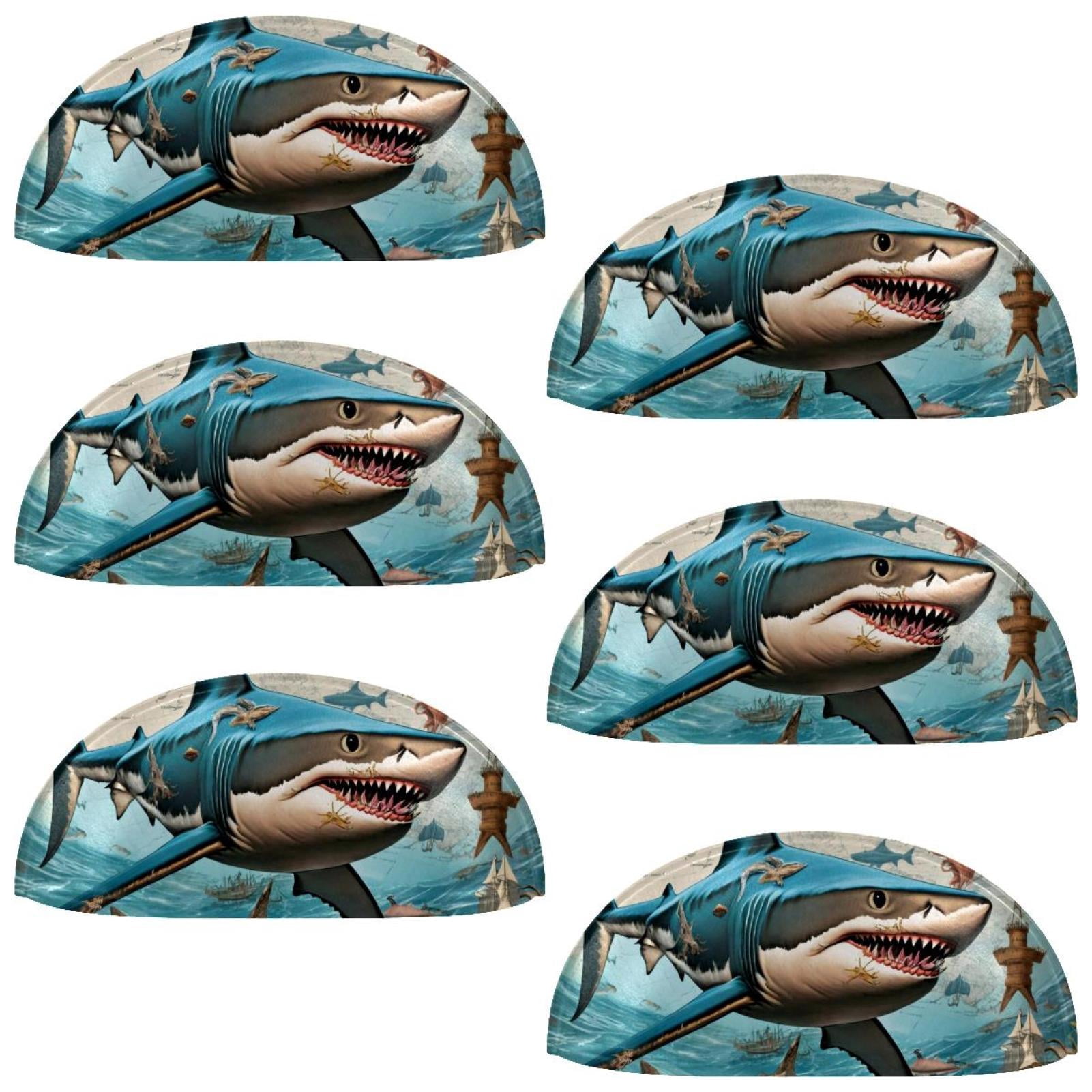 PhooArto 6 Pcs Cup Drawer Pulls, Vintage Map Sharks Shell Shape Handles Cabinet Knobs for Dresser Cupboard Closet Wardrobe with Screws