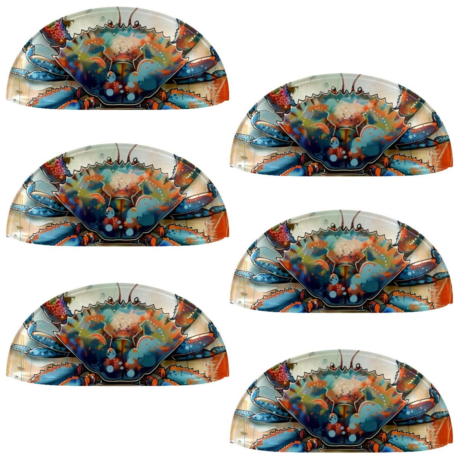 PhooArto 6 Pcs Cup Drawer Pulls, Vintage Ocean Crab Shell Shape Handles Cabinet Knobs for Dresser Cupboard Closet Wardrobe with Screws