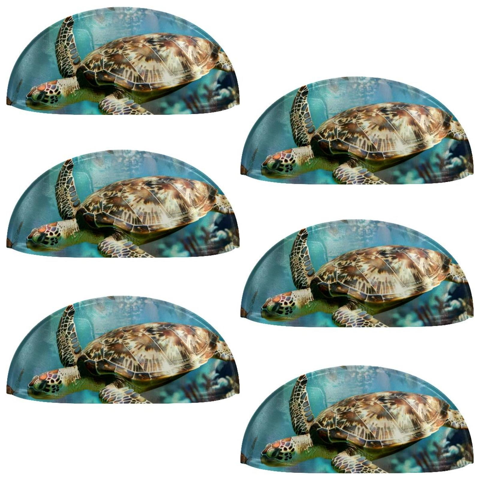 PhooArto 6 Pcs Cup Drawer Pulls, Vintage Sea Turtle Underwater Shell ...