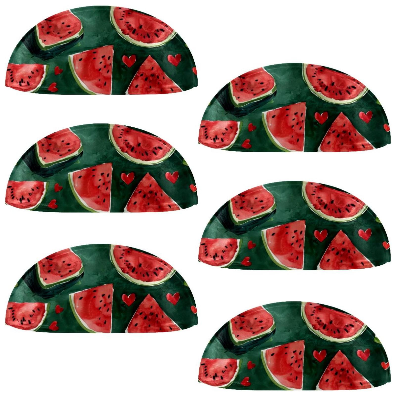 PhooArto 6 Pcs Cup Drawer Pulls, Watermelons Love Pattern Shell Shape Handles Cabinet Knobs for Dresser Cupboard Closet Wardrobe with Screws