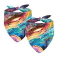 thumbnail image 1 of PhooArto Colorful Donuts in galaxy Dog Bandanas, 2 Pack Soft Washable Pet Scarf Triangle for Large Dogs Puppies and Cats, 1 of 7