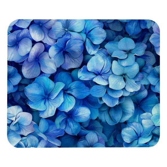 PhooArto Comfortable Mouse Pad Blue Hydrangeas Pattern Desktop Mousepad , 21 x 25 cm Mouse Mat, Non-Slip Rubber Base, Improves Speed and Precision