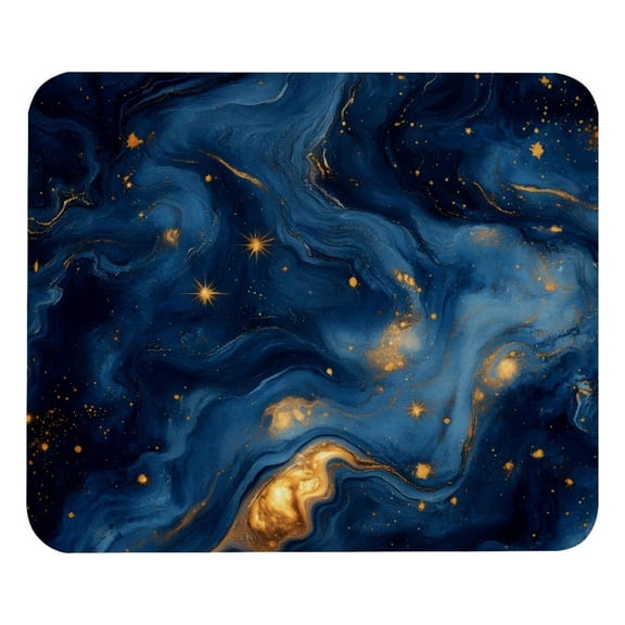 PhooArto Comfortable Mouse Pad Blue Marble Stars Print Desktop Mousepad , 21 x 25 cm Mouse Mat, Non-Slip Rubber Base, Improves Speed and Precision