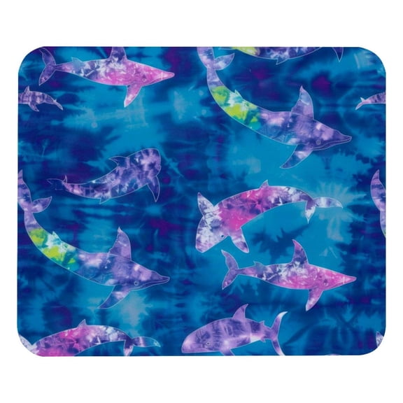 PhooArto Comfortable Mouse Pad Blue Tie Dye Whale Shark Pattern Desktop Mousepad , 21 x 25 cm Mouse Mat, Non-Slip Rubber Base, Improves Speed and Precision