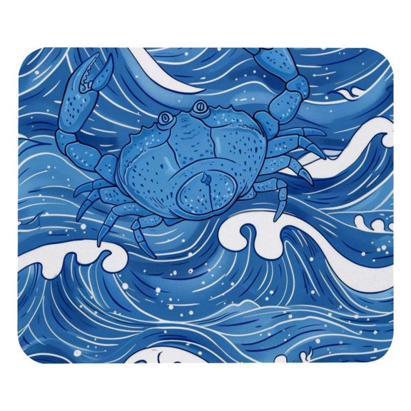 PhooArto Comfortable Mouse Pad Blue Wave Carb Sea Pattern Desktop Mousepad , 21 x 25 cm Mouse Mat, Non-Slip Rubber Base, Improves Speed and Precision