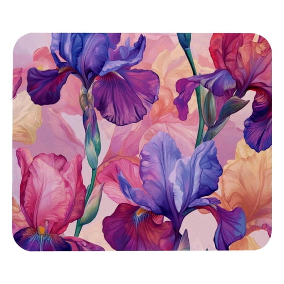 PhooArto Comfortable Mouse Pad Blue and Red Iris Pattern Desktop Mousepad , 21 x 25 cm Mouse Mat, Non-Slip Rubber Base, Improves Speed and Precision